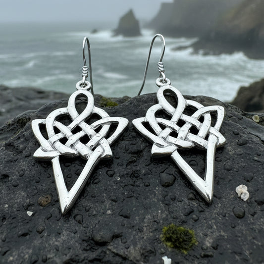 Celtic Earrings, Love Knot Earrings, Irish Jewelry, Ireland Gift, Scotland Jewelry, Mom Gift, Large Earrings, Scottish Jewelry, Norse Gift