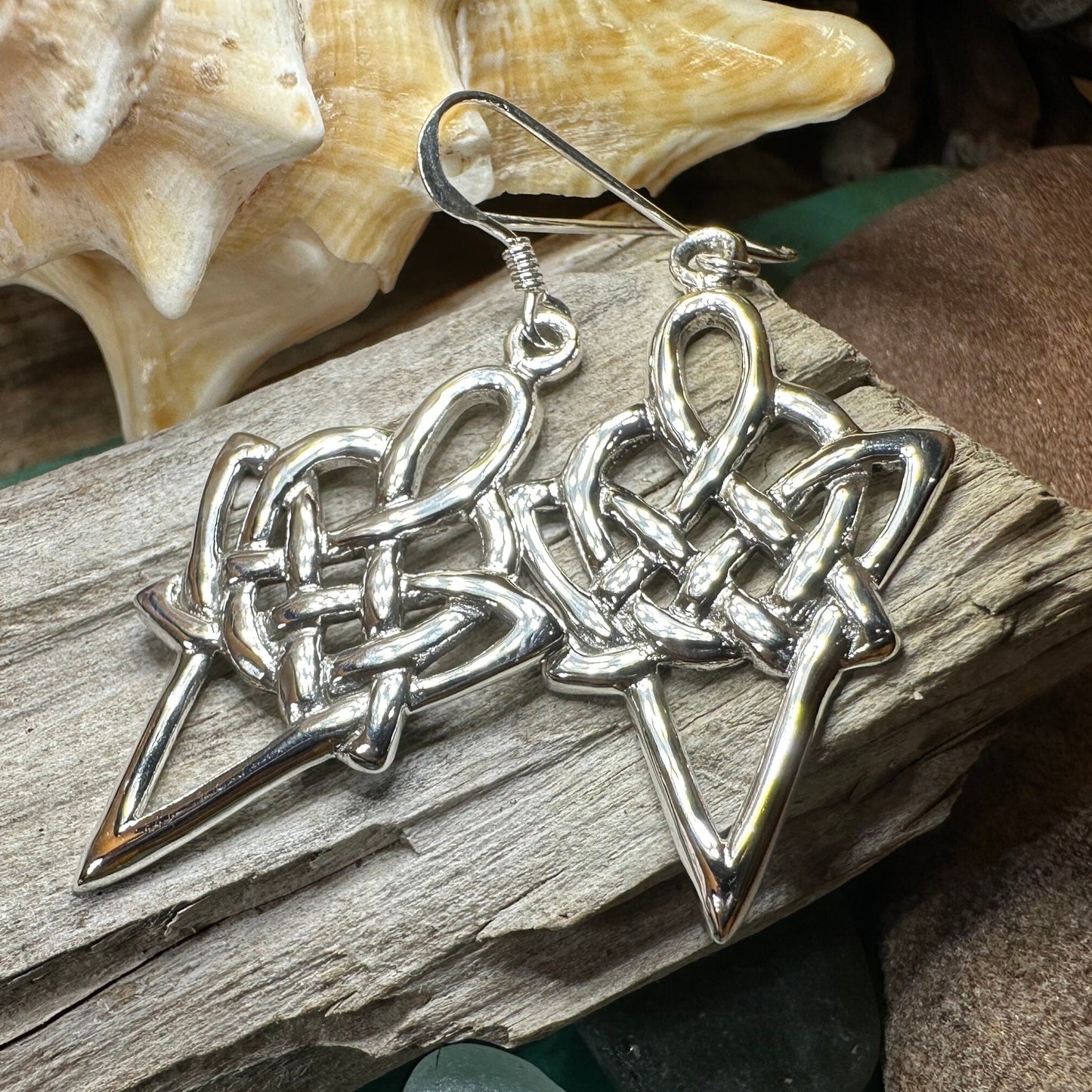 Celtic Earrings, Love Knot Earrings, Irish Jewelry, Ireland Gift, Scotland Jewelry, Mom Gift, Large Earrings, Scottish Jewelry, Norse Gift