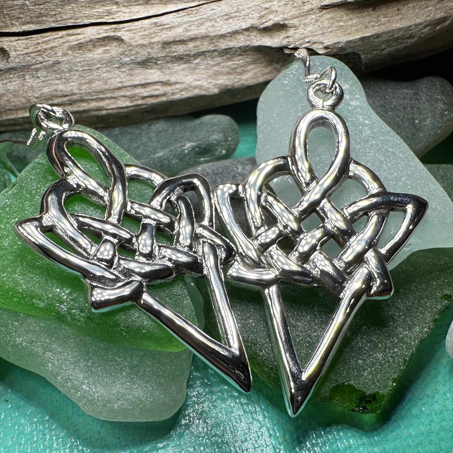 Celtic Earrings, Love Knot Earrings, Irish Jewelry, Ireland Gift, Scotland Jewelry, Mom Gift, Large Earrings, Scottish Jewelry, Norse Gift