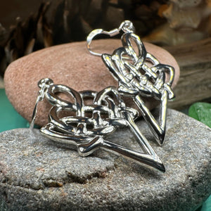 Celtic Earrings, Love Knot Earrings, Irish Jewelry, Ireland Gift, Scotland Jewelry, Mom Gift, Large Earrings, Scottish Jewelry, Norse Gift