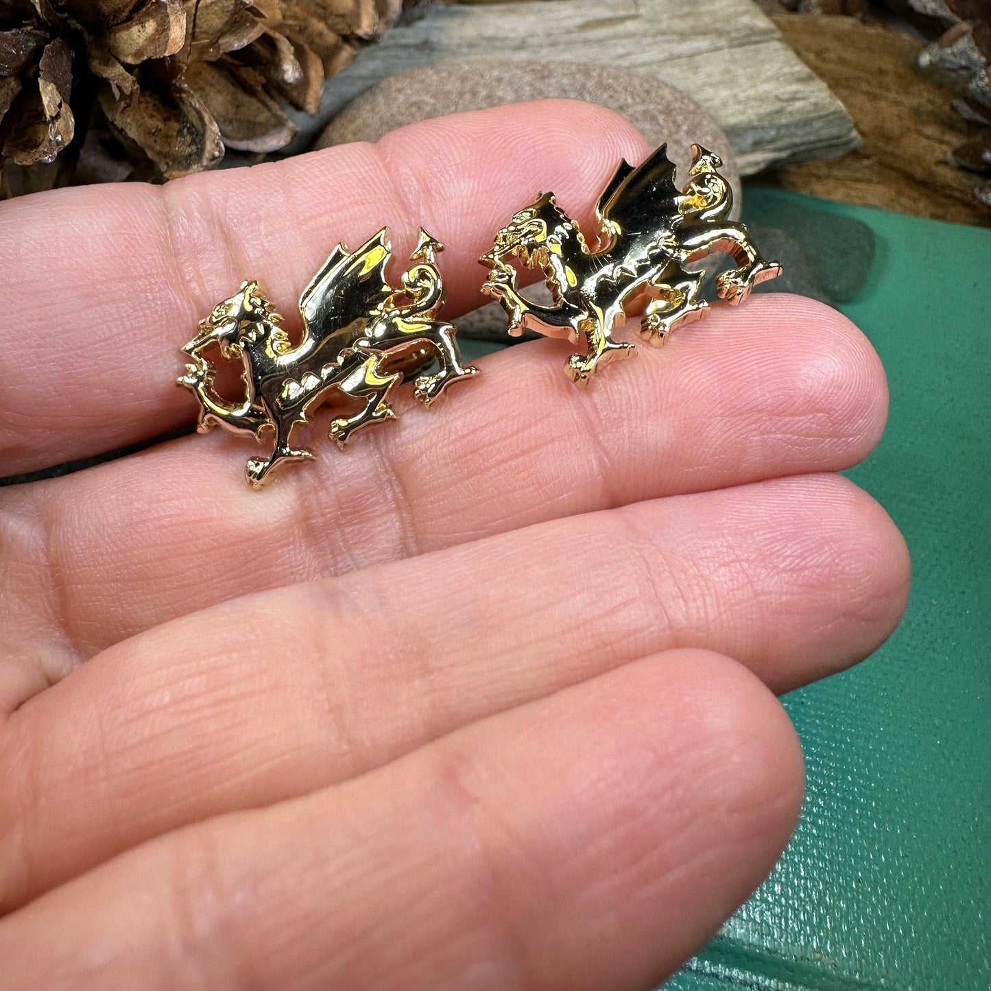 Welsh Dragon Cuff Links, Dragon Jewelry, Animal Jewelry, Wales Jewelry, Celtic Jewelry, Welsh Groom Gift, Best Man Gift, Anniversary Gift