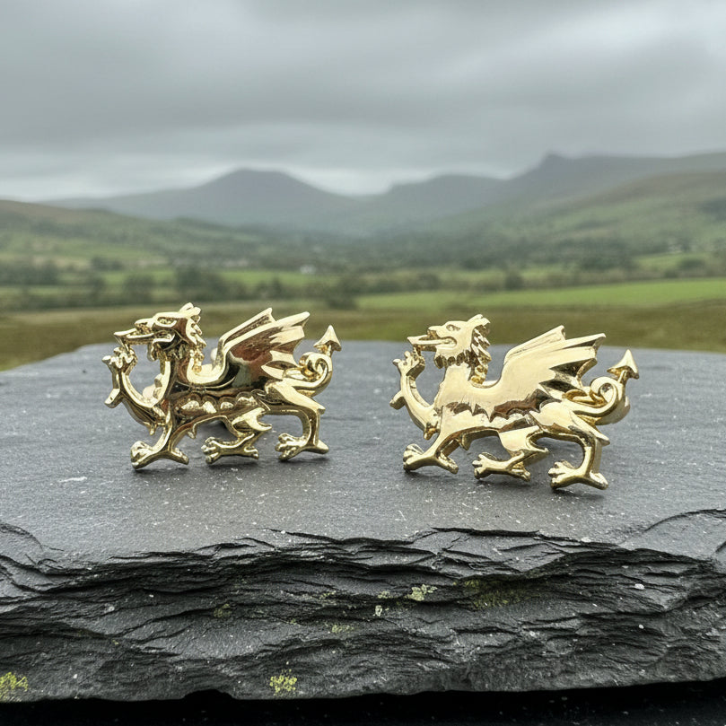 Welsh Dragon Cuff Links, Dragon Jewelry, Animal Jewelry, Wales Jewelry, Celtic Jewelry, Welsh Groom Gift, Best Man Gift, Anniversary Gift