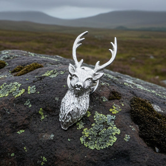 Stag Brooch, Scotland Jewelry, Stag Lapel Pin, Celtic Pin, Animal Jewelry, Scottish Brooch, Scotland Pin, Nature Jewelry, Hunter Gift