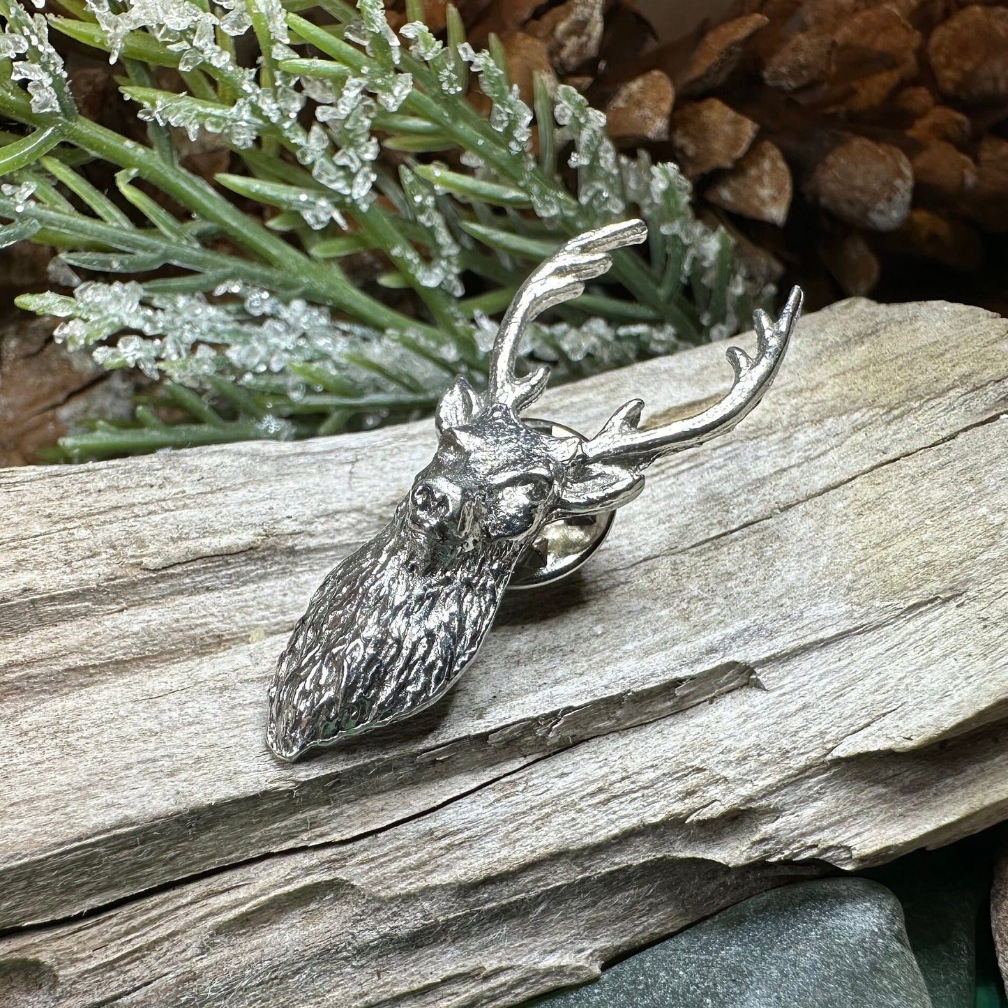 Stag Brooch, Scotland Jewelry, Stag Lapel Pin, Celtic Pin, Animal Jewelry, Scottish Brooch, Scotland Pin, Nature Jewelry, Hunter Gift