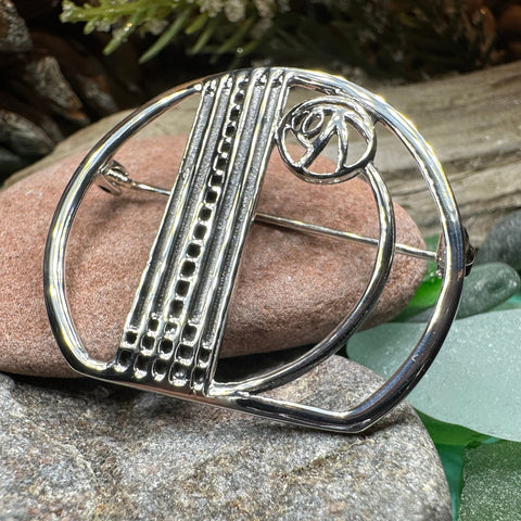 Load image into Gallery viewer, Mackintosh Rose Brooch, Scotland Jewelry, Mackintosh Jewelry, Celtic Pin, Scarf Pin, Art Deco Jewelry, Mom Gift, Silver Pin, Graduation Gift
