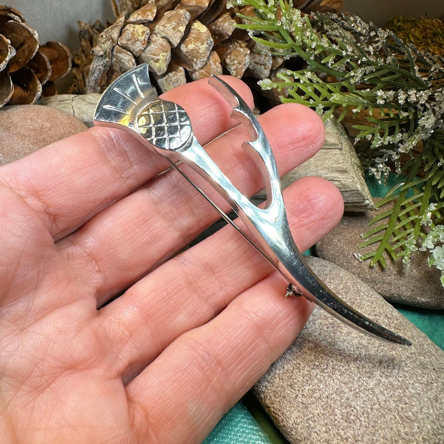 Thistle Kilt Pin, Celtic Jewelry, Scottish Pin, Pewter Pin, Celtic Groom Gift, Bagpiper Gift, Scotland Jewelry, Dad Gift, Anniversary Gift