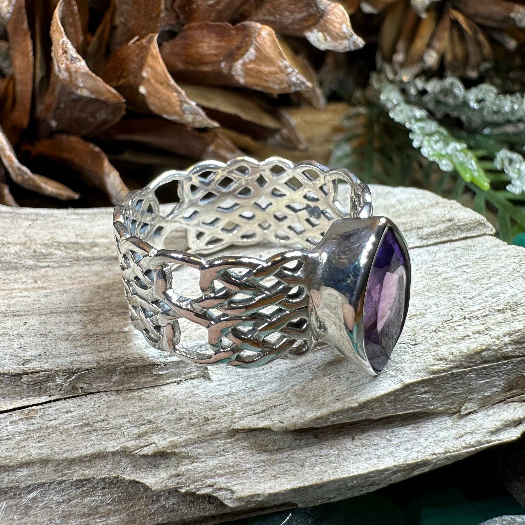 Celtic Knot Ring, Celtic Jewelry, Irish Jewelry, Amethyst Ring, Ireland Ring, Irish Dance Gift, Anniversary Gift, Bridal Ring, Promise Ring
