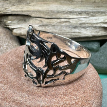 Load image into Gallery viewer, Celtic Phoenix Ring, Celtic Ring, Norse Ring, Silver Boho Ring, Irish Ring, Irish Dance Gift, Anniversary Gift, Ireland Ring, Wiccan Ring
