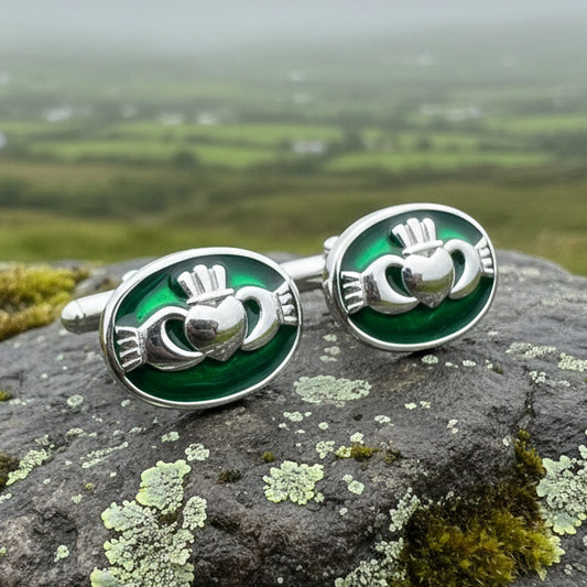 Claddagh Cuff Links, Irish Jewelry, Mens Celtic Jewelry, Silver Gift for Him, Dad Gift, Groom Gift, Dad Gift, Graduation Gift, Brother Gift