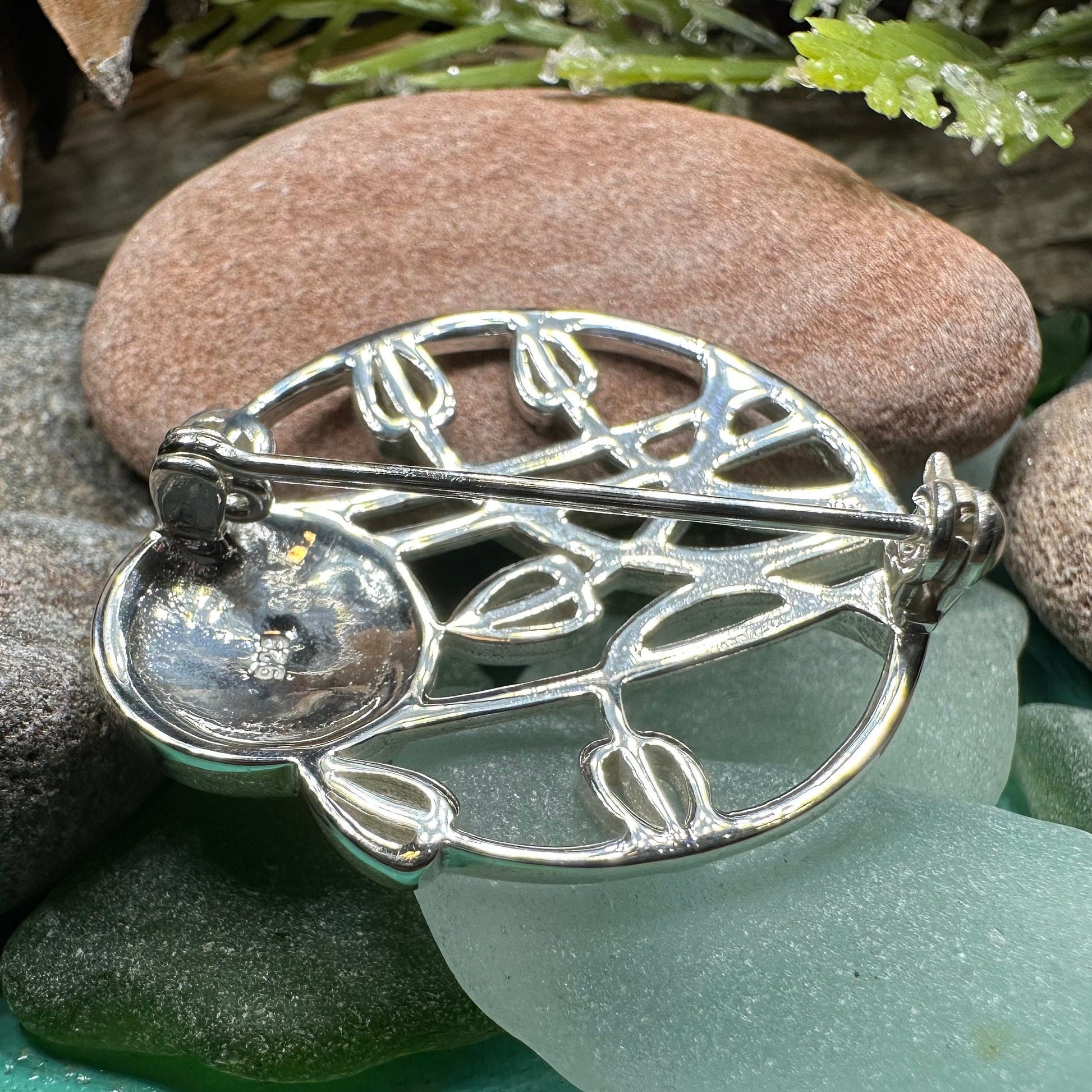 Mackintosh Roses Brooch, Scotland Jewelry, Mackintosh Jewelry, Celtic Pin, Scarf Pin, Scottish Silver Brooch, Mom Gift, Graduation Gift