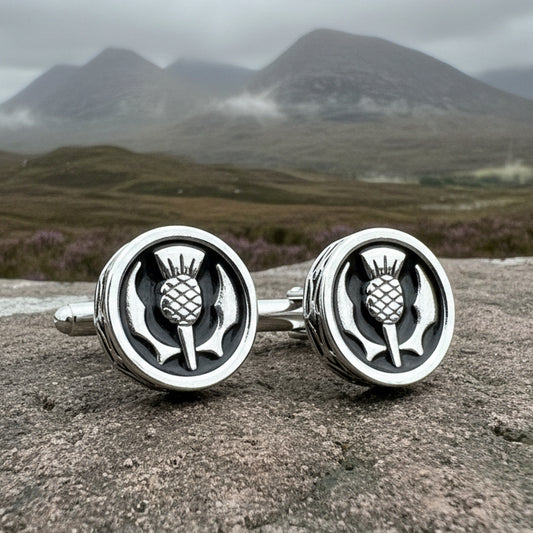 Thistle Cuff Links, Scotland Jewelry, Celtic Jewelry, Dad Gift, Bagpiper Gift, Groom Gift, Best Man Gift, Boyfriend Gift, Husband Gift