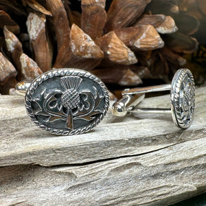 Thistle Cuff Links, Scotland Jewelry, Celtic Jewelry, Dad Gift, Bagpiper Gift, Groom Gift, Best Man Gift, Boyfriend Gift, Husband Gift
