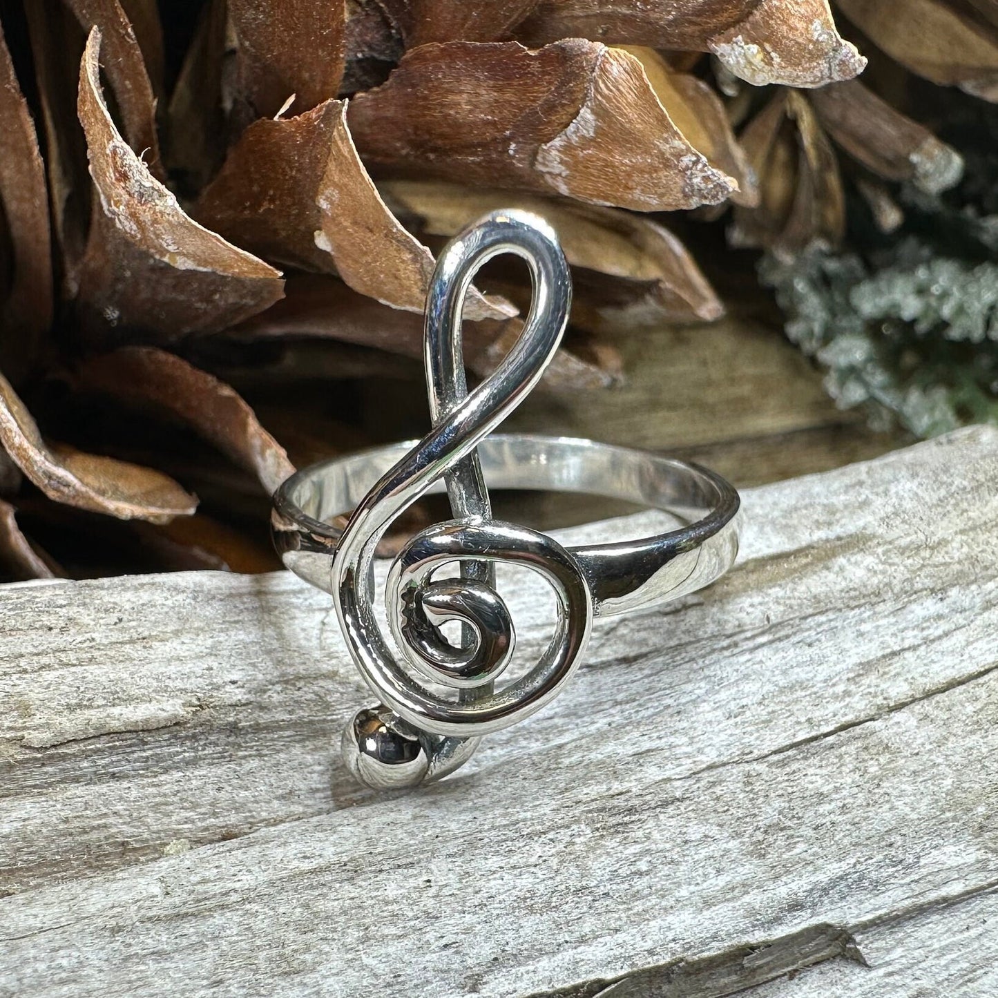 Music Note Ring, Music Jewelry, Musician Jewelry, G Clef Jewelry, Theater Gift, Anniversary Gift, Sister Gift, Girlfriend Gift, Aunt Gift