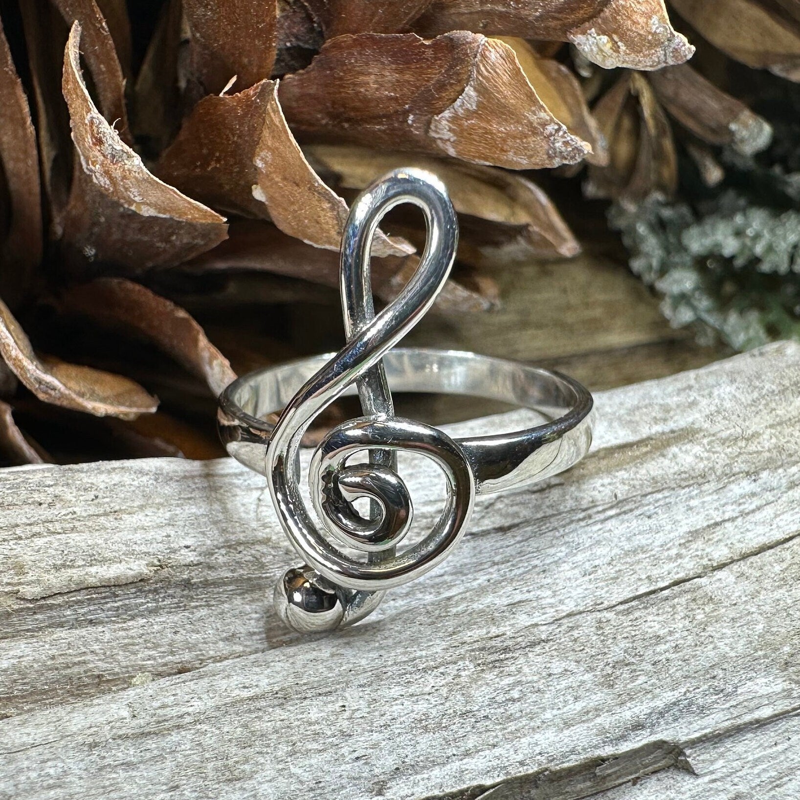 Music Note Ring, Music Jewelry, Musician Jewelry, G Clef Jewelry, Theater Gift, Anniversary Gift, Sister Gift, Girlfriend Gift, Aunt Gift