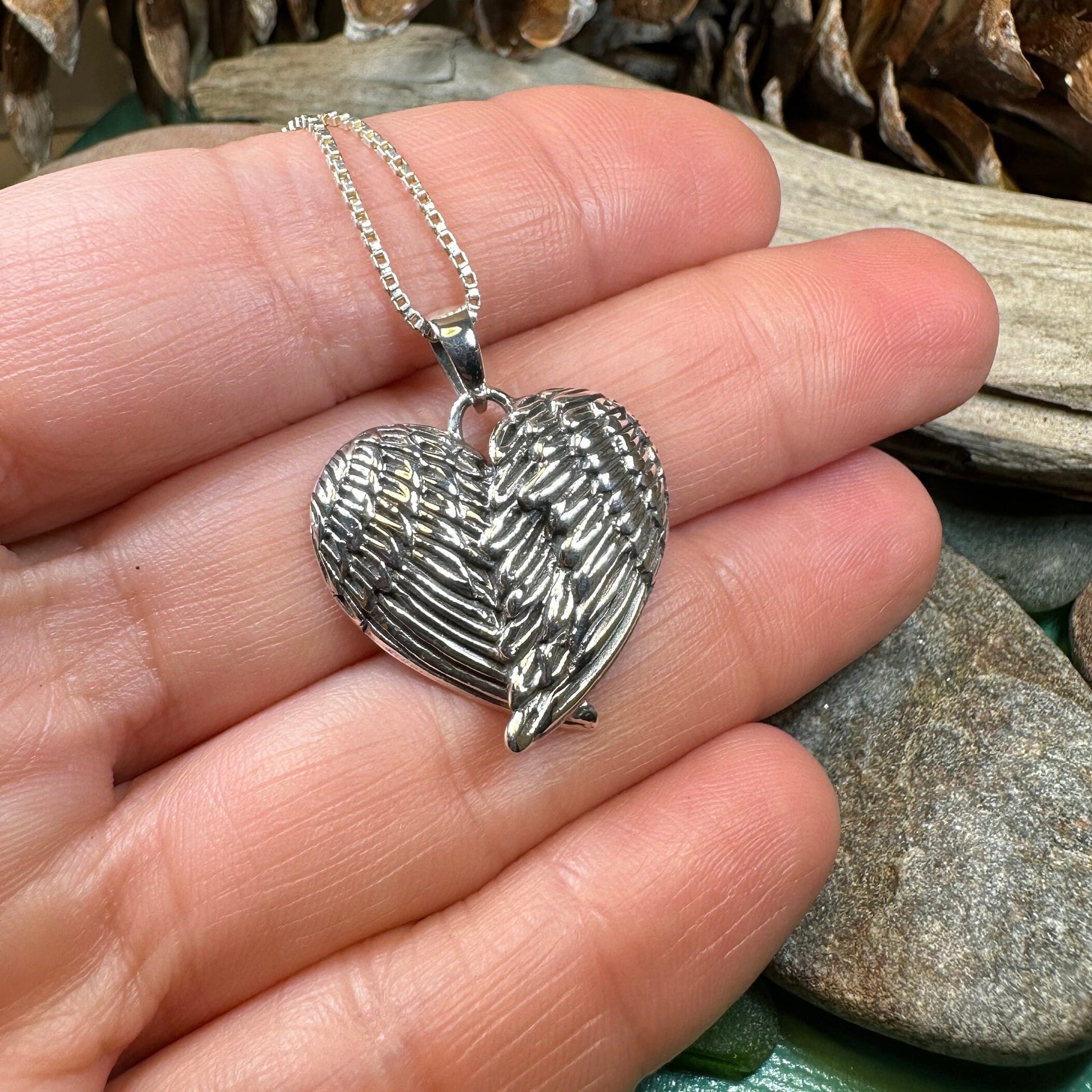 Angel Wings Necklace, Celtic Jewelry, Angel Pendant, Wings Necklace, Bridal Jewelry, Memorial Jewelry, Sweet 16 Gift, Wife Gift, Mom Gift