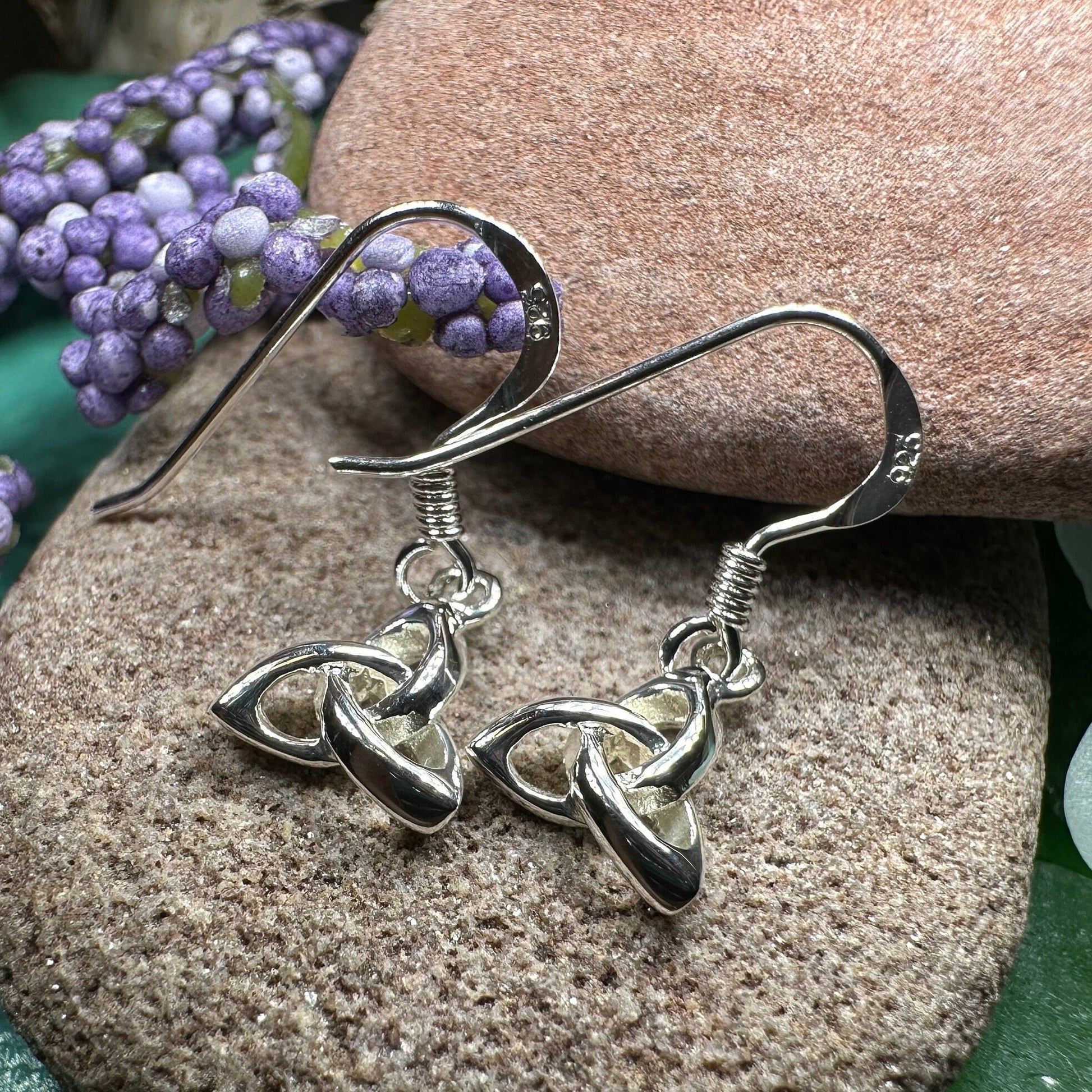 Trinity Knot Earrings, Celtic Earrings, Irish Jewelry, Scottish Jewelry, Mom Gift, Anniversary Gift, Celtic Knot Jewelry, Triquetra Earrings