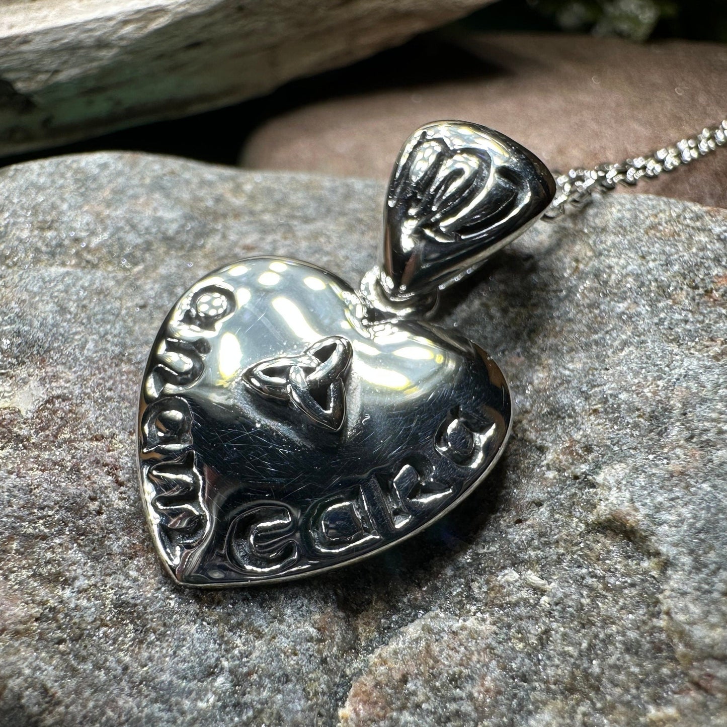 Irish Love Necklace, Gaelic Jewelry, Anam Cara Pendant, Soul Mate Pendant, Girlfriend Gift, Wife Gift, Anniversary Gift, Silver Ireland Gift