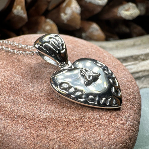Load image into Gallery viewer, Irish Love Necklace, Gaelic Jewelry, Anam Cara Pendant, Soul Mate Pendant, Girlfriend Gift, Wife Gift, Anniversary Gift, Silver Ireland Gift
