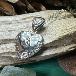 Irish Love Necklace, Gaelic Jewelry, Anam Cara Pendant, Soul Mate Pendant, Girlfriend Gift, Wife Gift, Anniversary Gift, Silver Ireland Gift