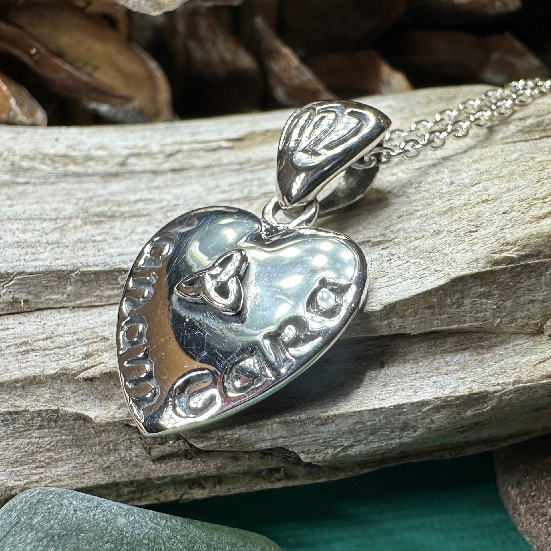 Irish Love Necklace, Gaelic Jewelry, Anam Cara Pendant, Soul Mate Pendant, Girlfriend Gift, Wife Gift, Anniversary Gift, Silver Ireland Gift