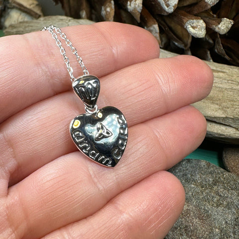 Load image into Gallery viewer, Irish Love Necklace, Gaelic Jewelry, Anam Cara Pendant, Soul Mate Pendant, Girlfriend Gift, Wife Gift, Anniversary Gift, Silver Ireland Gift
