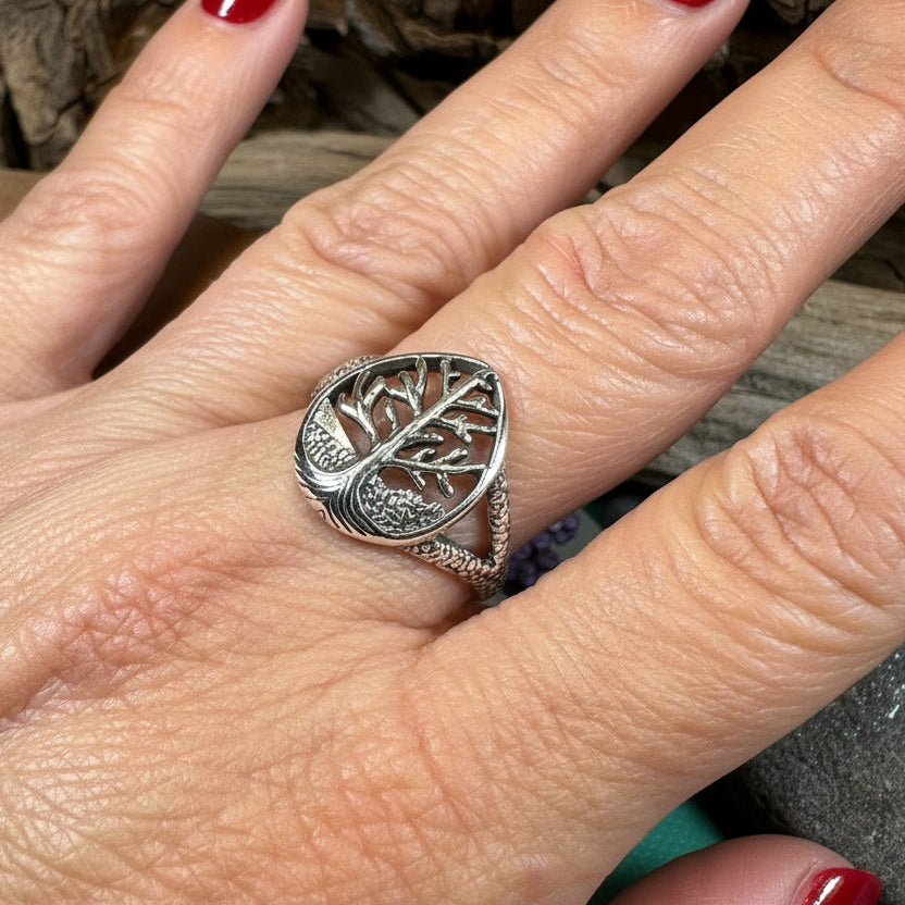 Tree of Life Ring, Celtic Ring, Irish Jewelry, Norse Jewelry, Celtic Knot Ring, Anniversary Gift, Wiccan Ring, Trinity Knot Ring, Boho Ring