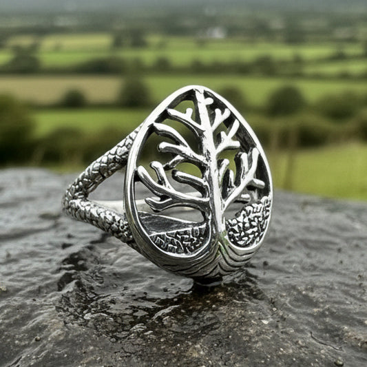 Tree of Life Ring, Celtic Ring, Irish Jewelry, Norse Jewelry, Celtic Knot Ring, Anniversary Gift, Wiccan Ring, Trinity Knot Ring, Boho Ring