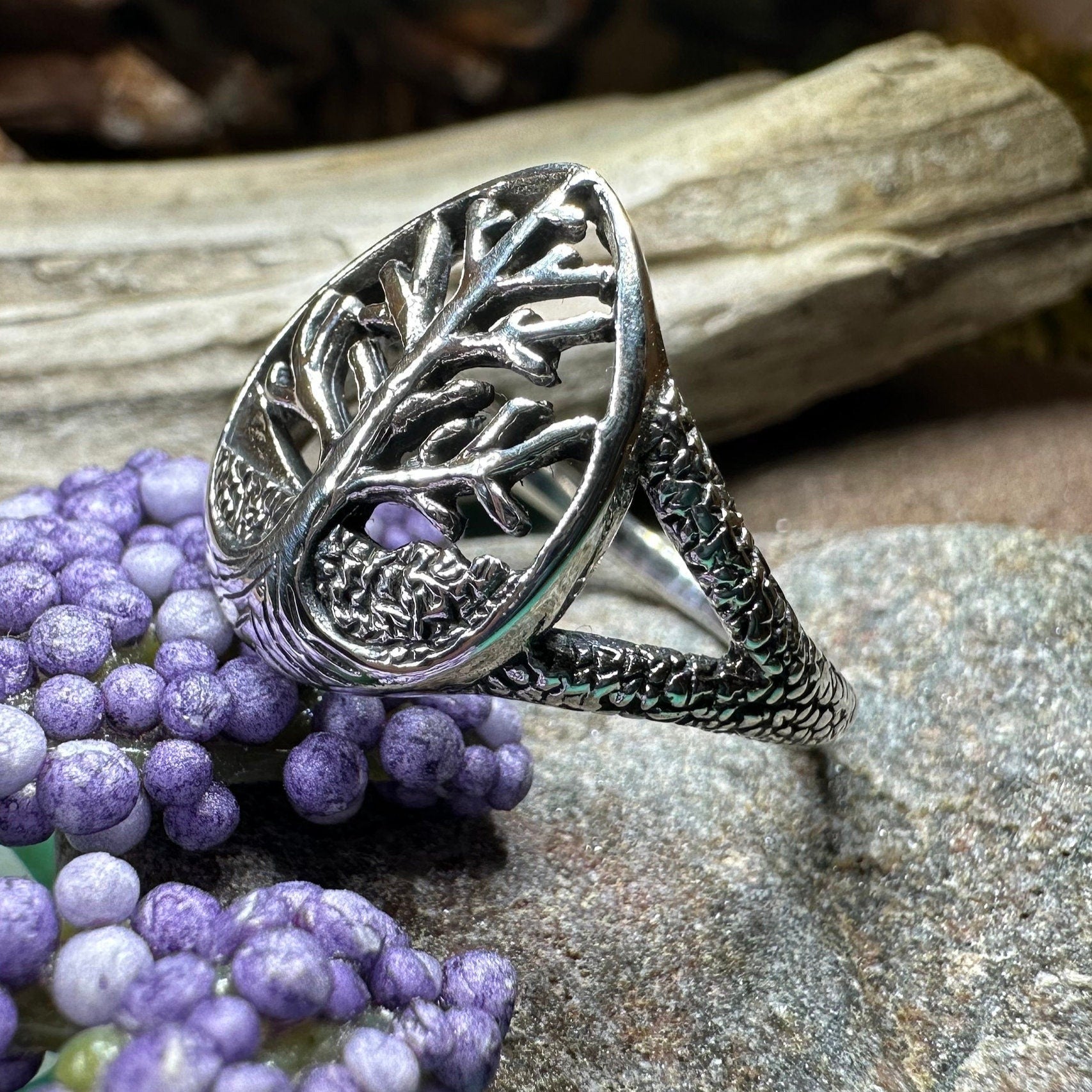 Tree of Life Ring, Celtic Ring, Irish Jewelry, Norse Jewelry, Celtic Knot Ring, Anniversary Gift, Wiccan Ring, Trinity Knot Ring, Boho Ring