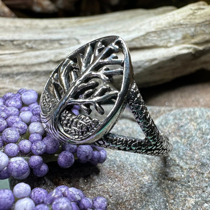 Tree of Life Ring, Celtic Ring, Irish Jewelry, Norse Jewelry, Celtic Knot Ring, Anniversary Gift, Wiccan Ring, Trinity Knot Ring, Boho Ring
