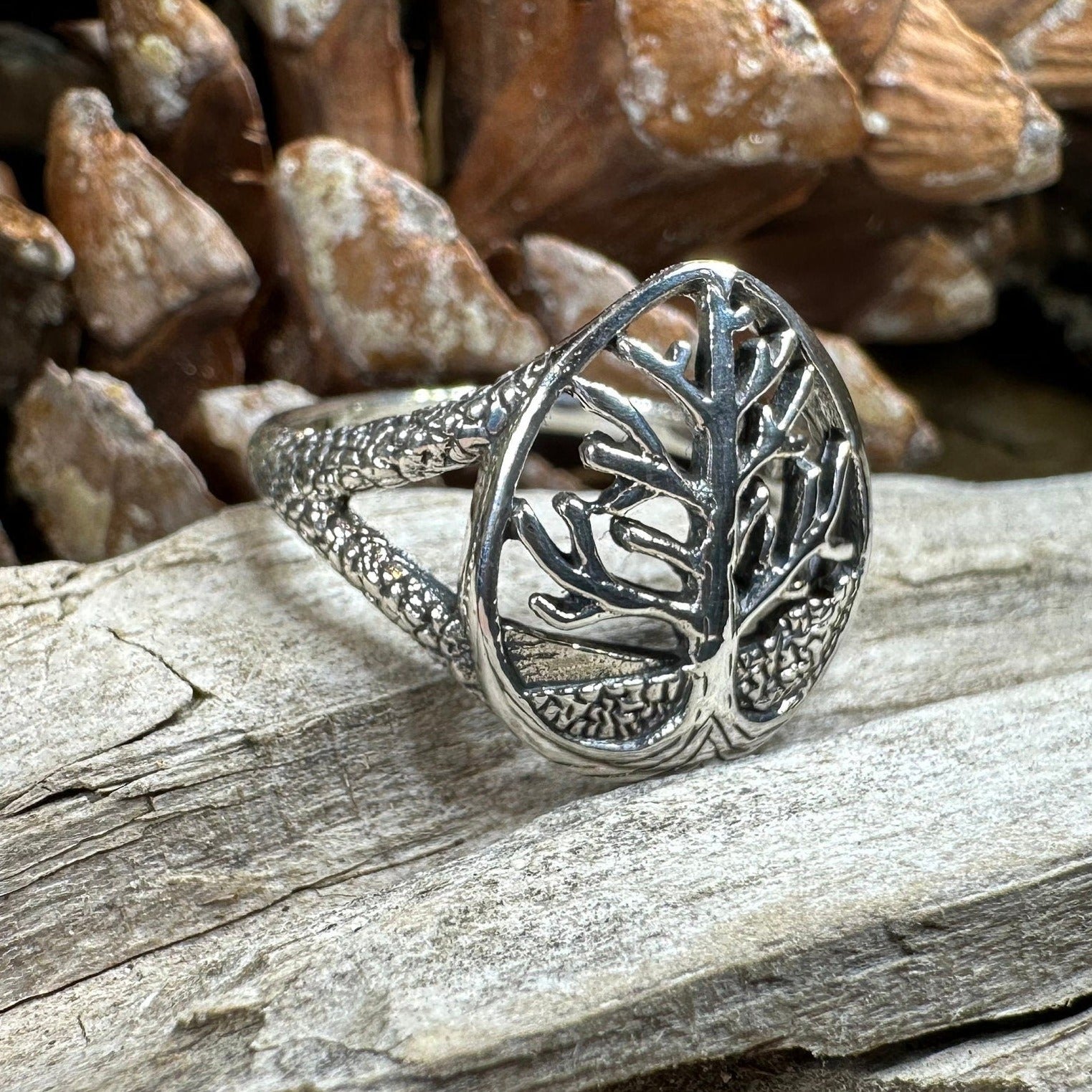 Tree of Life Ring, Celtic Ring, Irish Jewelry, Norse Jewelry, Celtic Knot Ring, Anniversary Gift, Wiccan Ring, Trinity Knot Ring, Boho Ring