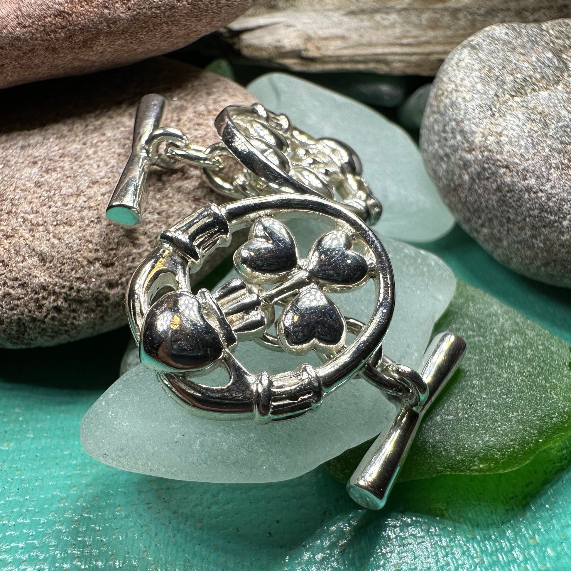 Claddagh Cuff Links, Irish Jewelry, Mens Celtic Jewelry, Silver Gift for Him, Dad Gift, Groom Gift, Dad Gift, Graduation Gift, Shamrock Gift