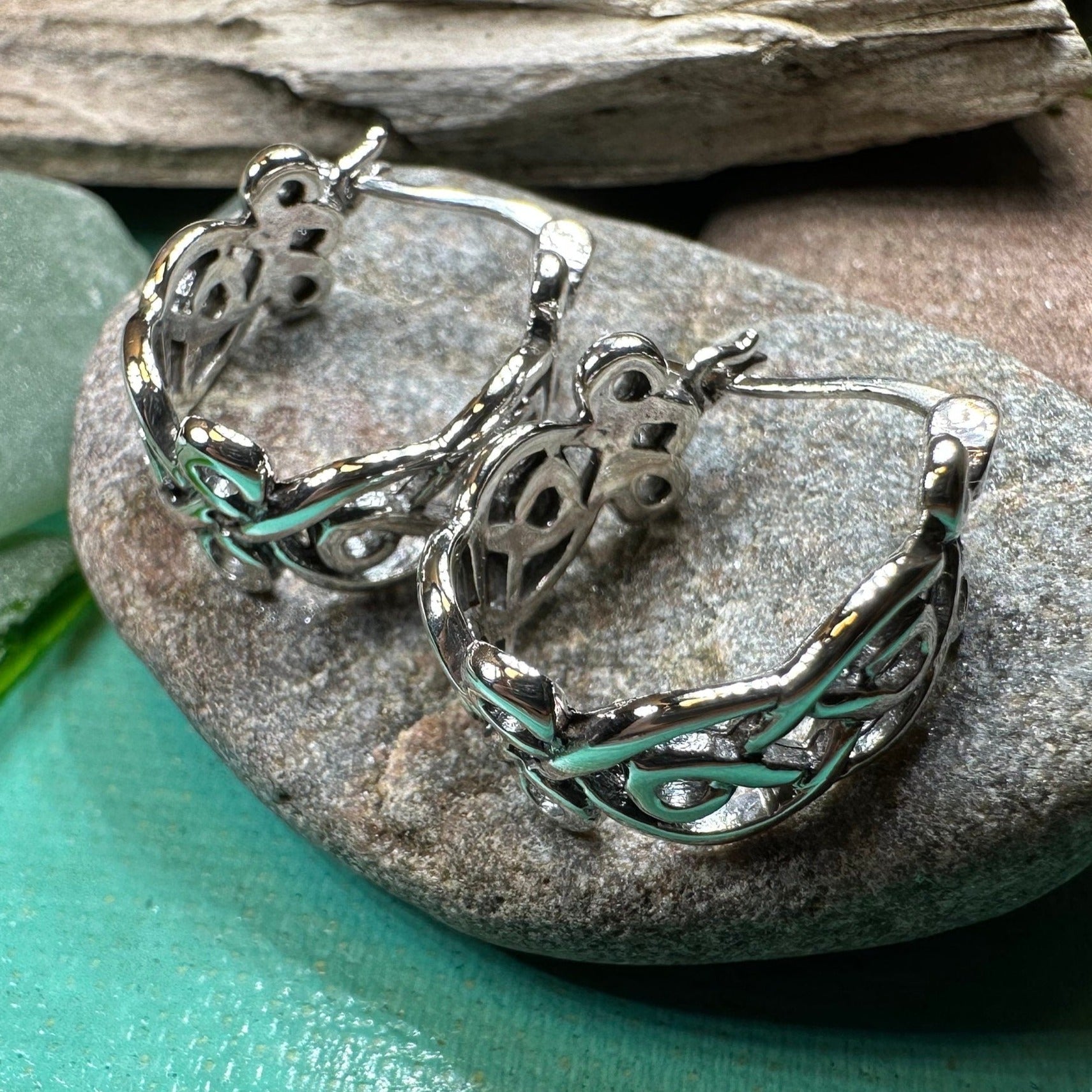 Laretta Celtic Hoop Earrings — view 6