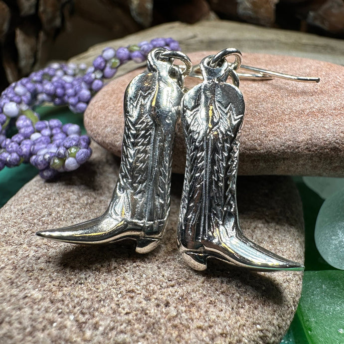Cowboy Boot Earrings, Horseback Rider Earrings, Horse Jewelry, Equestrian Earrings, Rodeo Gift, Cowgirl Jewelry, Yellowstone Gift, Wife Gift