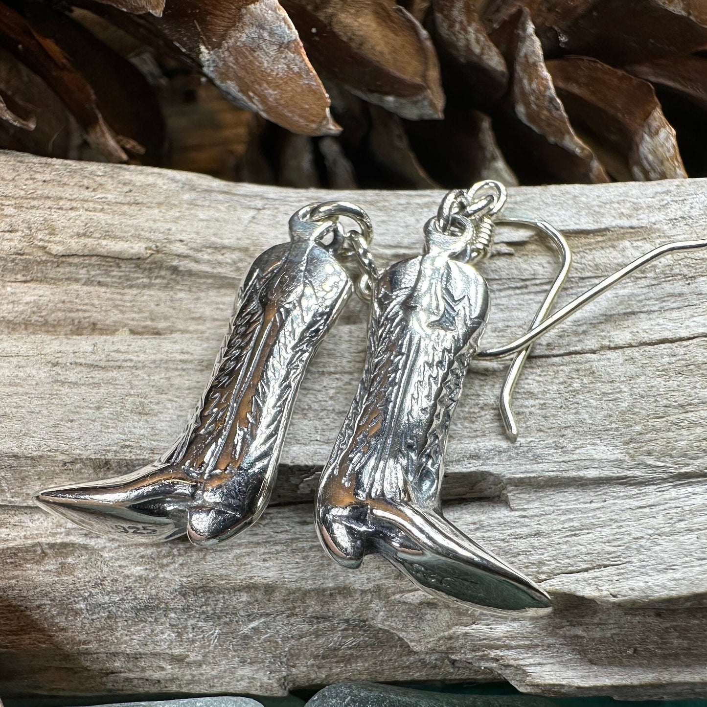 Cowboy Boot Earrings, Horseback Rider Earrings, Horse Jewelry, Equestrian Earrings, Rodeo Gift, Cowgirl Jewelry, Yellowstone Gift, Wife Gift