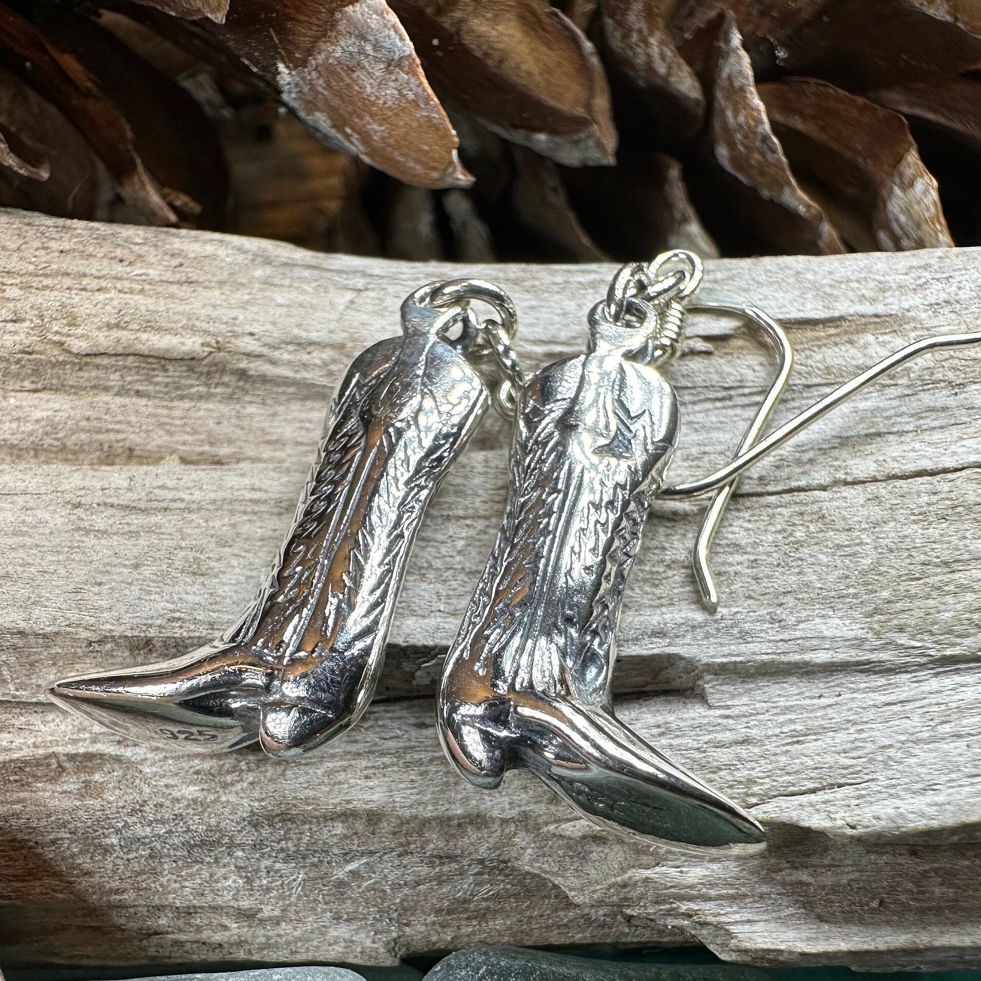 Cowboy Boot Earrings, Horseback Rider Earrings, Horse Jewelry, Equestrian Earrings, Rodeo Gift, Cowgirl Jewelry, Yellowstone Gift, Wife Gift