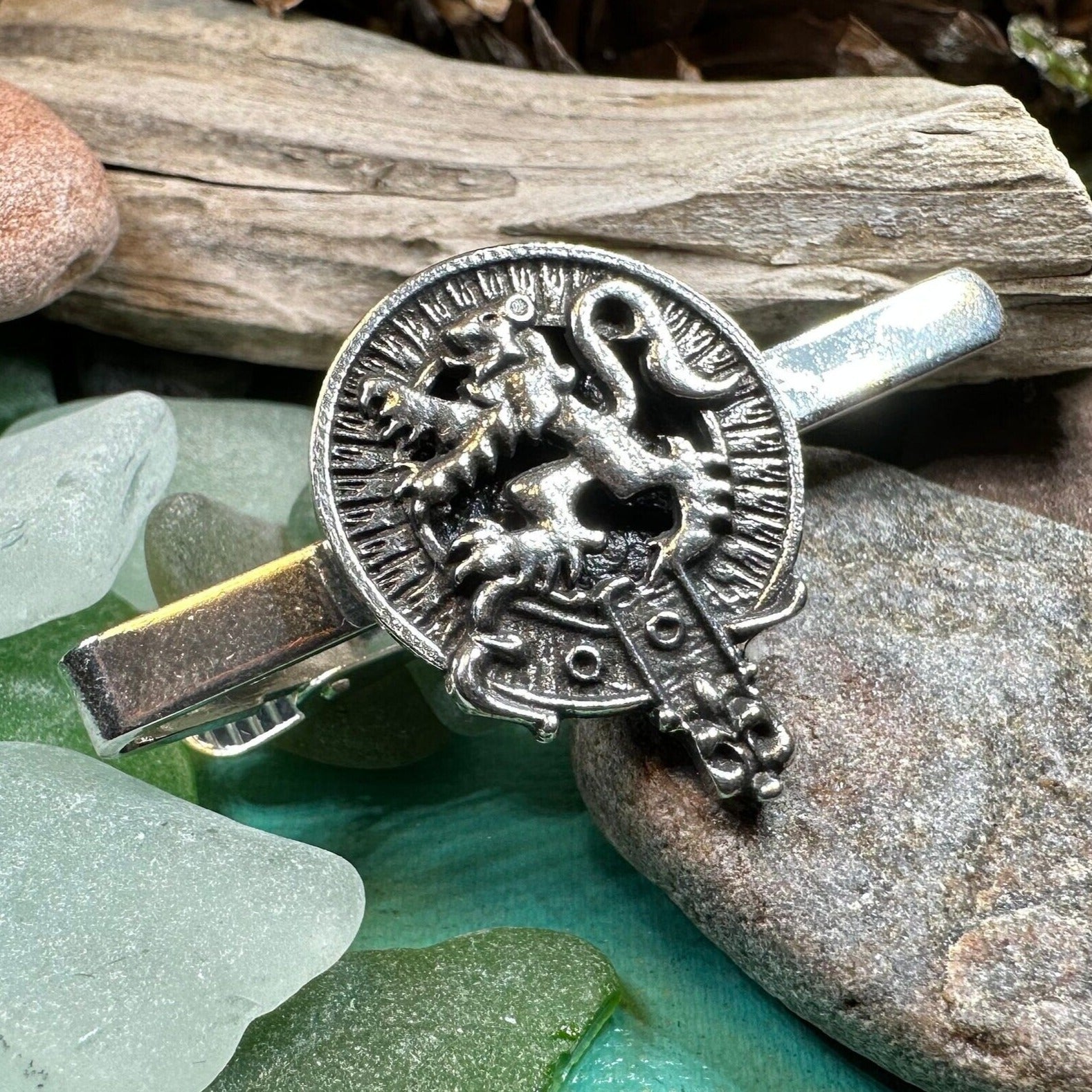 Lion Tie Bar, Men's Celtic Jewelry, Scottish Gift for Him, Dad Gift, Graduation Gift, Scotland Gift, Man's Gift, Celtic Tie Clip, Groom Gift