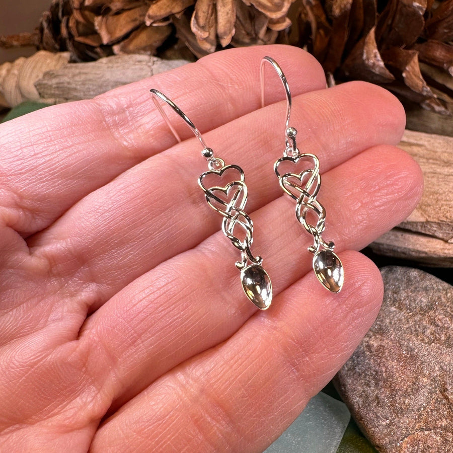 Love Spoon Earrings, Celtic Jewelry, Wales Jewelry, Welsh Earrings, Bridal Jewelry, Anniversary Gift, Heart Jewelry, Silver Spoon Wife Gift