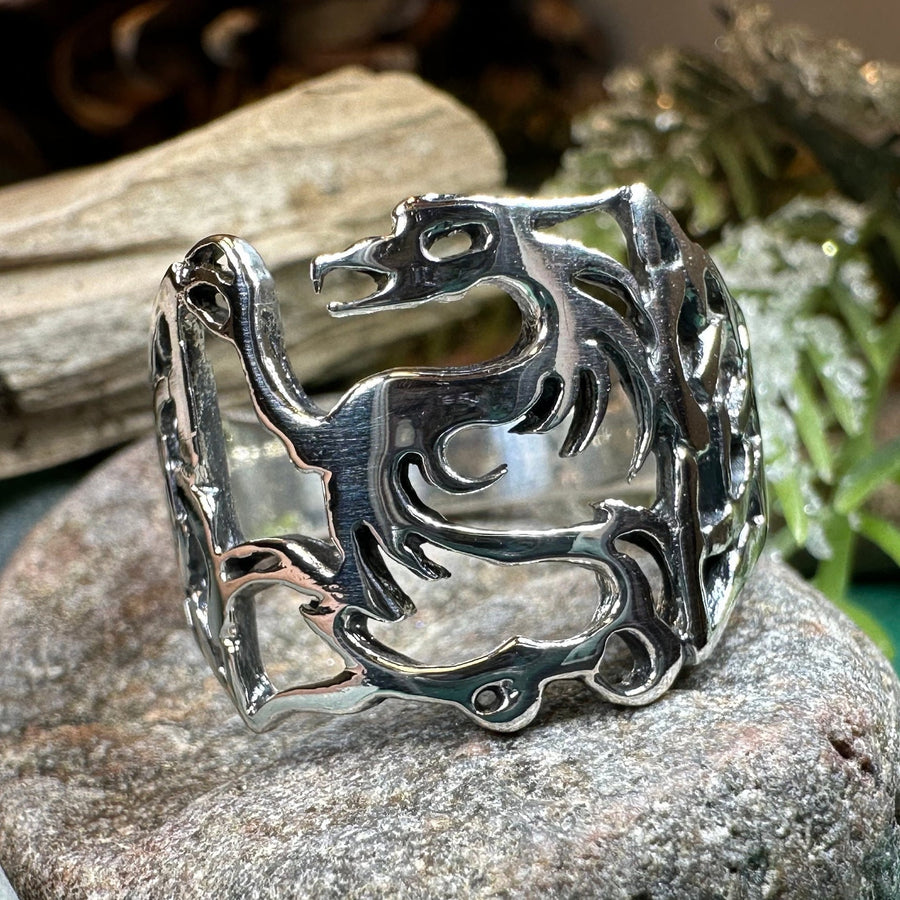 Celtic Phoenix Ring, Celtic Ring, Norse Ring, Silver Boho Ring, Irish Ring, Irish Dance Gift, Anniversary Gift, Ireland Ring, Wiccan Ring