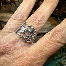 Load image into Gallery viewer, Celtic Phoenix Ring, Celtic Ring, Norse Ring, Silver Boho Ring, Irish Ring, Irish Dance Gift, Anniversary Gift, Ireland Ring, Wiccan Ring
