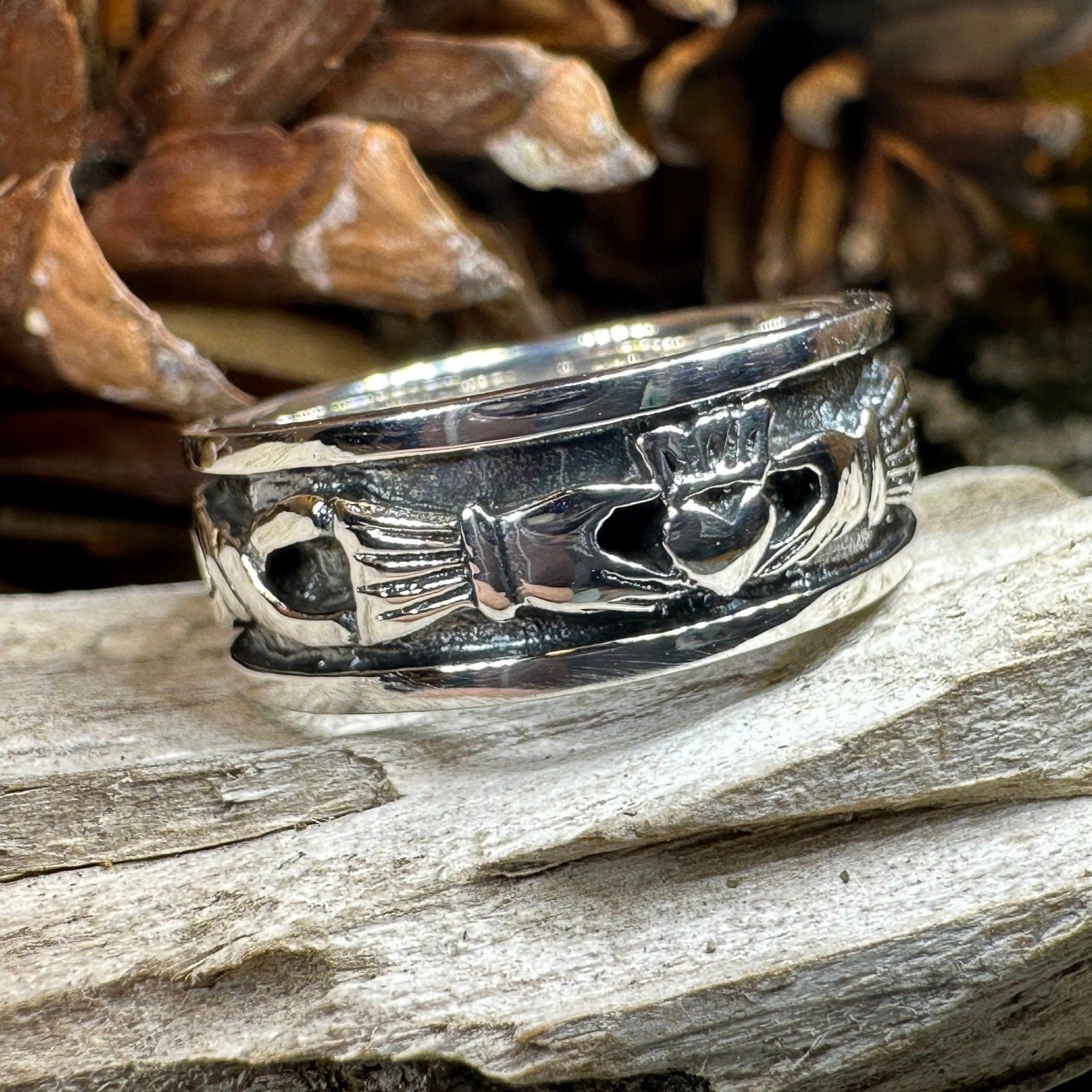 Celtic Ring, Irish Wedding Ring, Ireland Ring, Claddagh Ring, Irish Ring, Promise Ring, Anniversary Gift, Silver Wedding Band, Ireland Gift