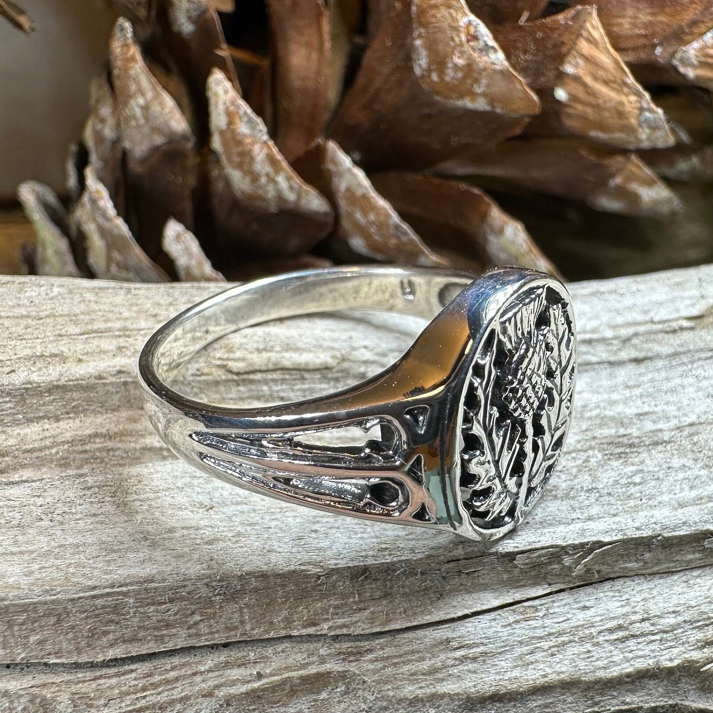 Thistle Ring, Celtic Jewelry, Scotland Jewelry, Flower Jewelry, Scottish Jewelry, Nature Ring, Silver Thistle Jewelry, Mom Gift, Wife Gift