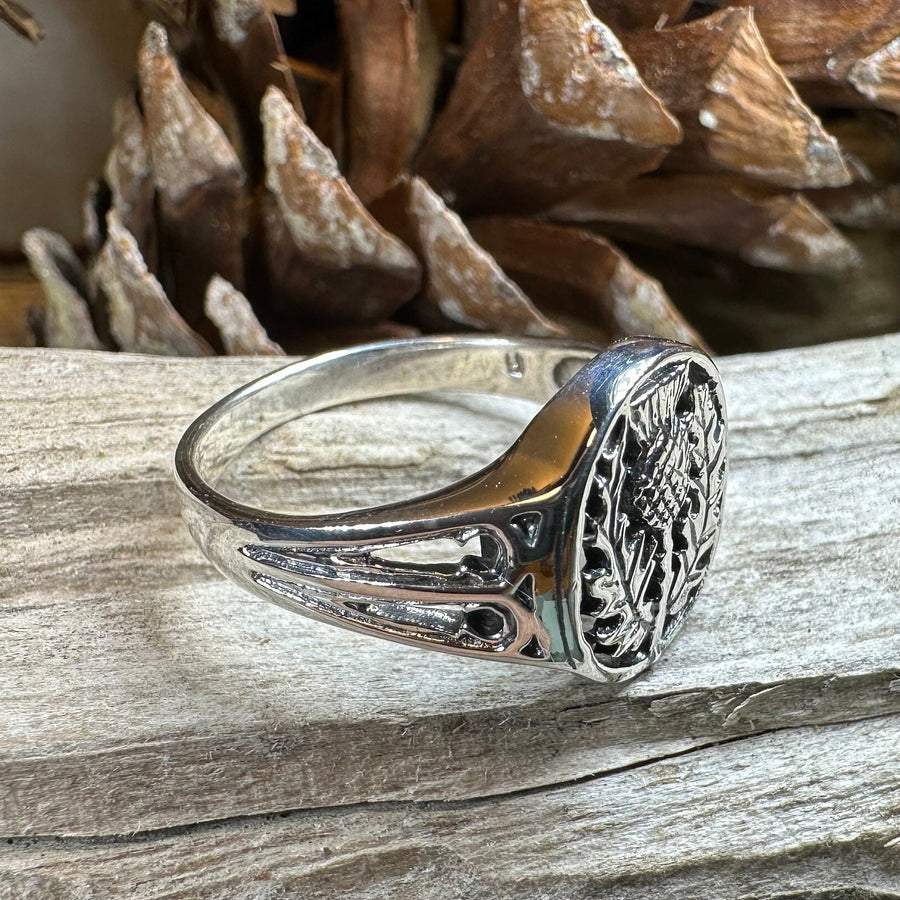 Thistle Ring, Celtic Jewelry, Scotland Jewelry, Flower Jewelry, Scottish Jewelry, Nature Ring, Silver Thistle Jewelry, Mom Gift, Wife Gift