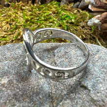 Load image into Gallery viewer, Celtic Knot Ring, Spiral Ring, Labyrinth Statement Ring, Irish Ring, Ladies Pagan Ring, Anniversary Gift, Scottish Ring, Wiccan Ring
