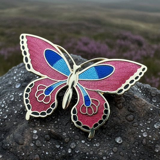 Butterfly Scarf Ring, Enamel Jewelry, Ladies Scarf Holder, Celtic Jewelry, Butterfly Jewelry, Sister Gift, Scarf Slide, Mom Gift, Wife Gift
