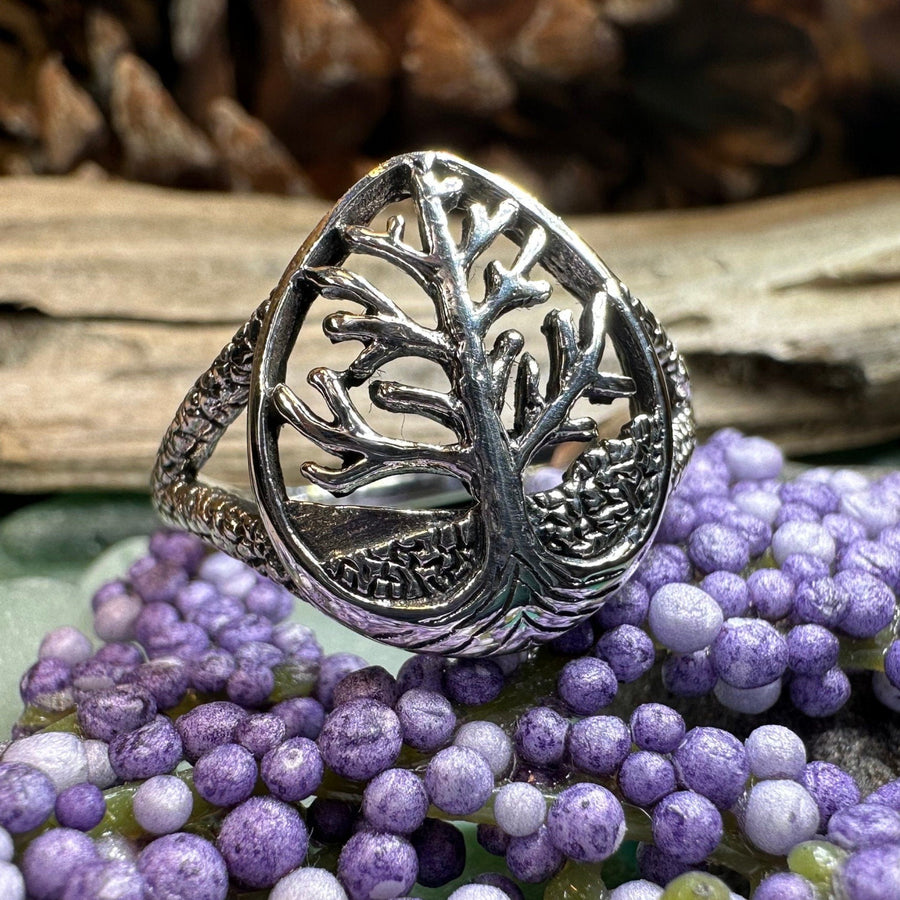 Tree of Life Ring, Celtic Ring, Irish Jewelry, Norse Jewelry, Celtic Knot Ring, Anniversary Gift, Wiccan Ring, Trinity Knot Ring, Boho Ring
