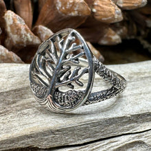 Load image into Gallery viewer, Tree of Life Ring, Celtic Ring, Irish Jewelry, Norse Jewelry, Celtic Knot Ring, Anniversary Gift, Wiccan Ring, Trinity Knot Ring, Boho Ring
