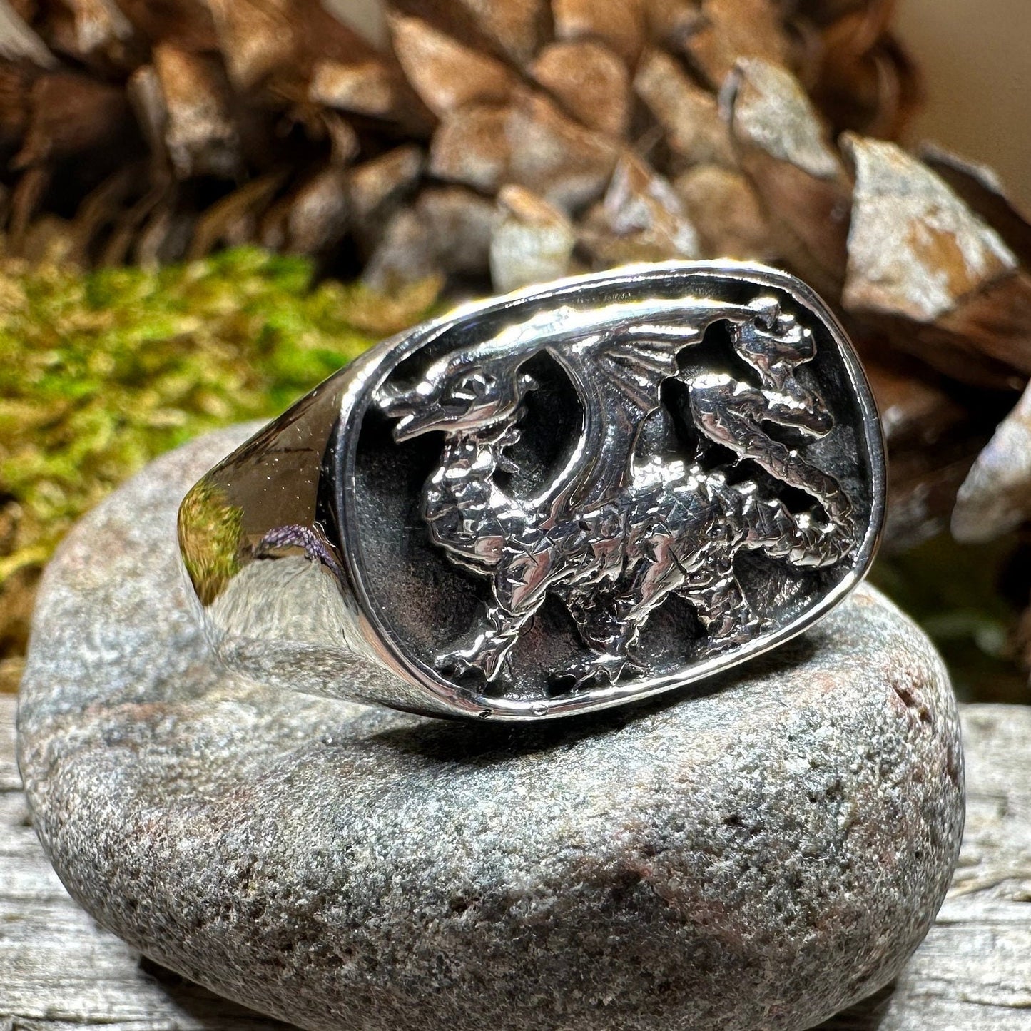 Welsh Dragon Statement Ring — view 9