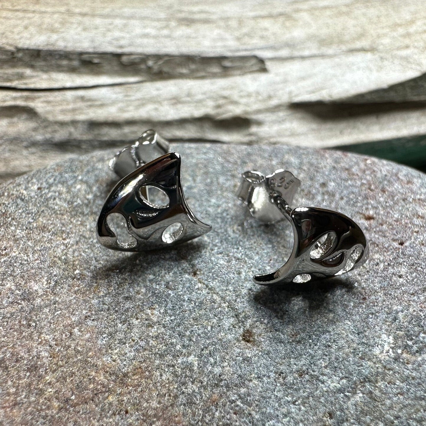 Theater Mask Stud Earrings — view 8