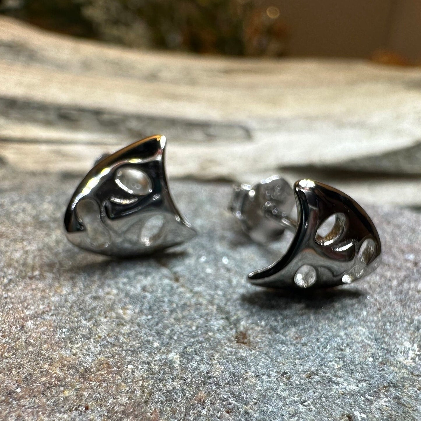 Theater Mask Stud Earrings — view 5