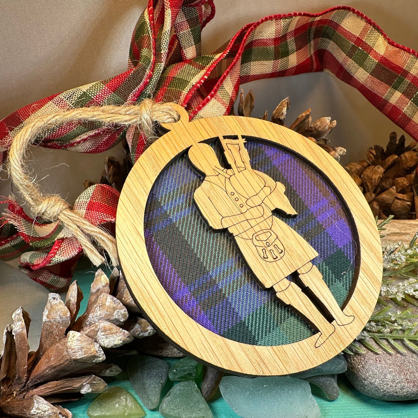Tartan Bagpiper Ornament — view 8